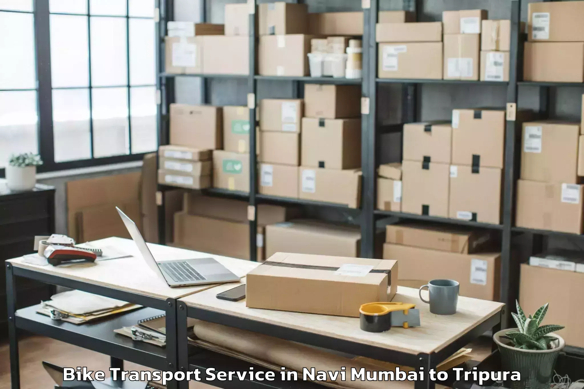 Expert Navi Mumbai to Tripura University Agartala Bike Transport